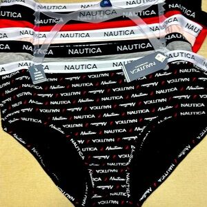 Brand new with tags Nautica, five cotton spandex, hipster panties size XL